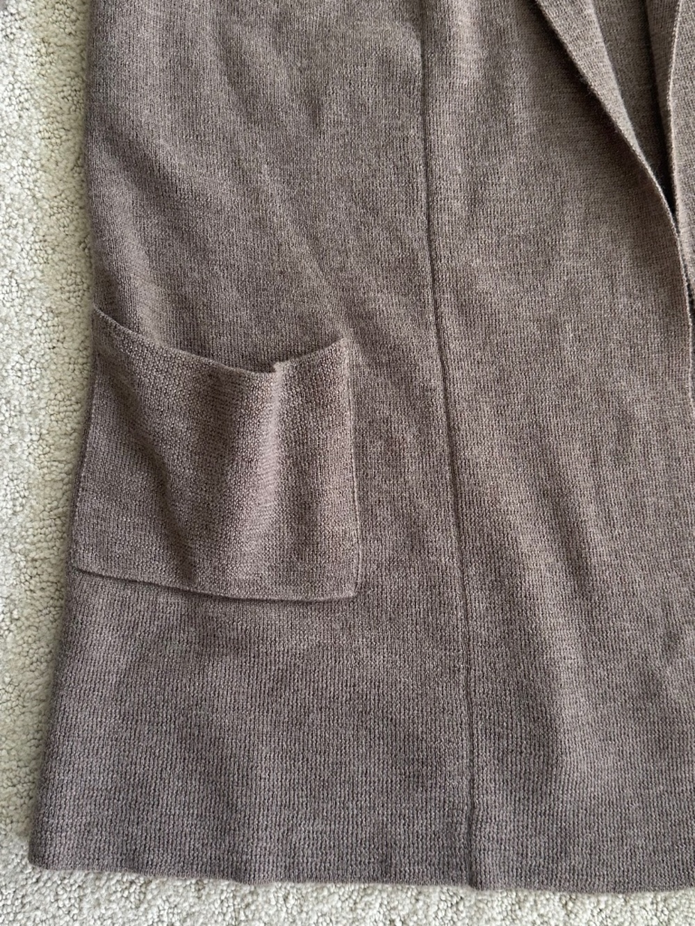 ORVIS Women's Open-Front Merino Wool Cardigan Sweater Taupe XL Soft Comfy Casual - Picture 3 of 10